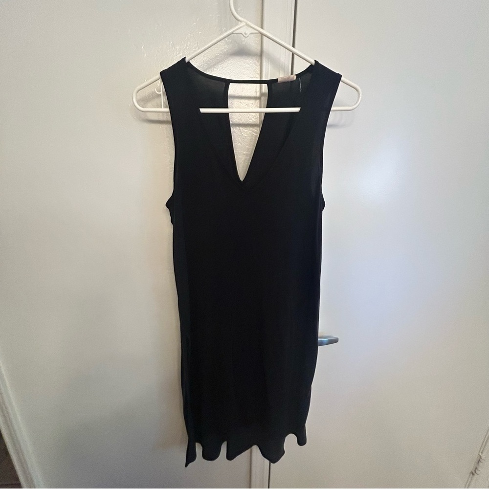 Anthropologie Akemi + Kin Longview Black High-Low Sleeveless Dress Size Small